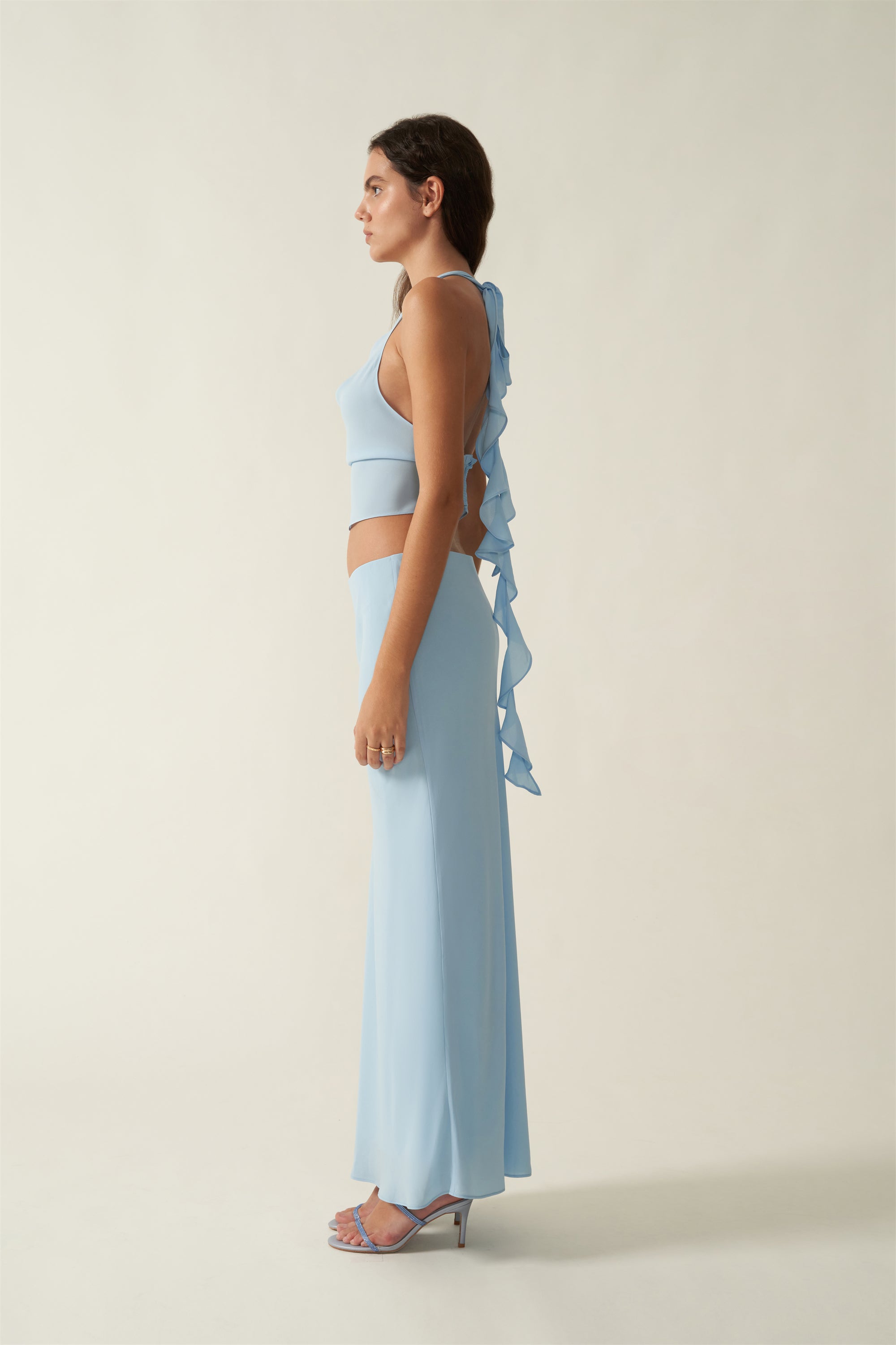 The Venus suit Drapey Extra-Long Low-Waist Half Skirt