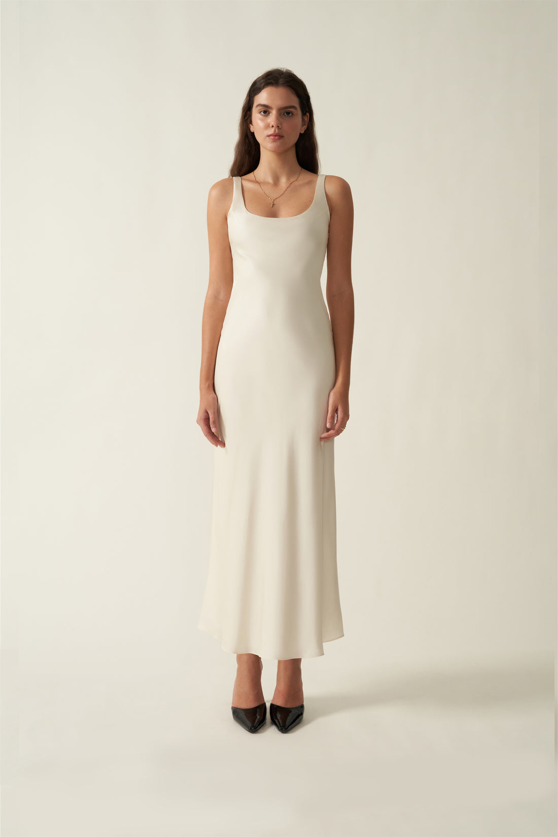 The Kelly dress Satin Strapless Square Neck Slim Dress